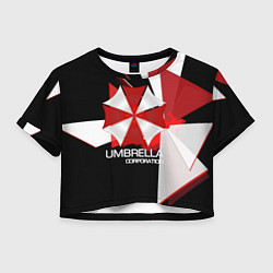 Футболка 3D укороченная женская UMBRELLA CORP, цвет: 3D-принт