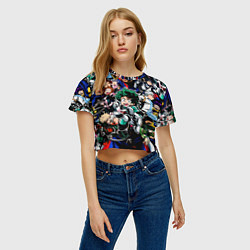 Футболка 3D укороченная женская Моя геройская академия, цвет: 3D-принт — фото 2