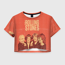 Футболка 3D укороченная женская The Rolling Stones, цвет: 3D-принт