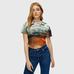Футболка 3D укороченная женская Sabaton, цвет: 3D-принт — фото 2
