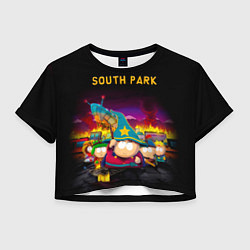 Футболка 3D укороченная женская Южный Парк, цвет: 3D-принт