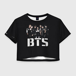 Футболка 3D укороченная женская BTS, цвет: 3D-принт
