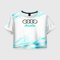 Футболка 3D укороченная женская Audi, цвет: 3D-принт