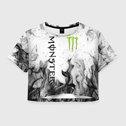 Футболка 3D укороченная женская MONSTER ENERGY, цвет: 3D-принт