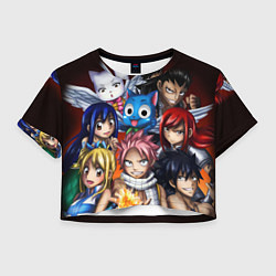 Футболка 3D укороченная женская FAIRY TAIL ХВОСТ ФЕИ, цвет: 3D-принт