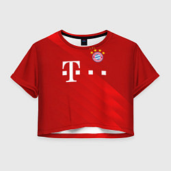 Футболка 3D укороченная женская FC Bayern Munchen, цвет: 3D-принт