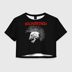 Футболка 3D укороченная женская The Exploited, цвет: 3D-принт