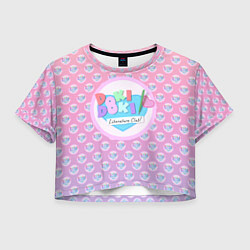 Футболка 3D укороченная женская Doki Doki Literature Club Лого паттерн Z, цвет: 3D-принт