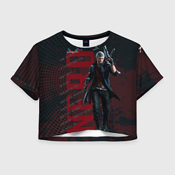 Футболка 3D укороченная женская Nero, цвет: 3D-принт