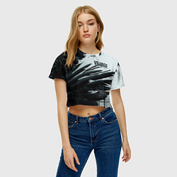 Футболка 3D укороченная женская Resident Evil Village крылья, цвет: 3D-принт — фото 2