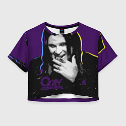 Футболка 3D укороченная женская Ozzy Osbourne, Оззи Осборн, цвет: 3D-принт