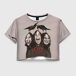 Футболка 3D укороченная женская Ozzy Osbourne, цвет: 3D-принт