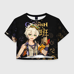 Футболка 3D укороченная женская Беннет Genshin Impact, цвет: 3D-принт