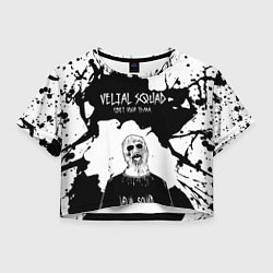 Футболка 3D укороченная женская Velial Squad свет или тьма,, цвет: 3D-принт