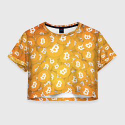 Женский топ Биткоин текстура