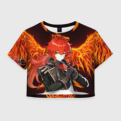 Женский топ ОГНЕННЫЙ ФЕНИКС ДИЛЮК, ГЕНШИН ИМПАКТ