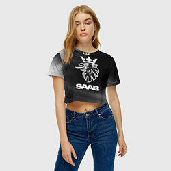 Футболка 3D укороченная женская SAAB Звезды, цвет: 3D-принт — фото 2