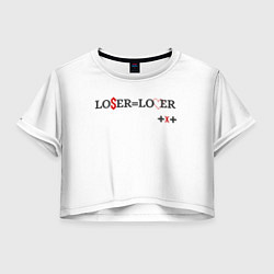 Футболка 3D укороченная женская TXT Lover, цвет: 3D-принт