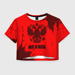 Женский топ RUSSIA - ГЕРБ Made In Russia Брызги