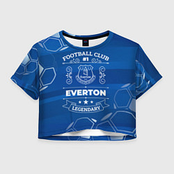 Футболка 3D укороченная женская Everton, цвет: 3D-принт