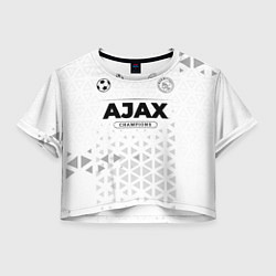 Футболка 3D укороченная женская Ajax Champions Униформа, цвет: 3D-принт