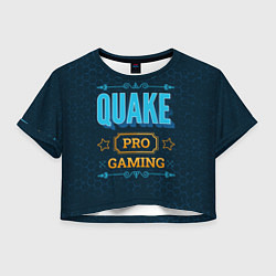 Футболка 3D укороченная женская Игра Quake: pro gaming, цвет: 3D-принт
