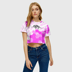 Футболка 3D укороченная женская Stray pro gaming: символ наверху, цвет: 3D-принт — фото 2