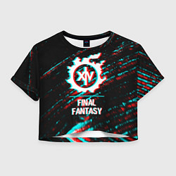 Женский топ Final Fantasy в стиле glitch и баги графики на тем
