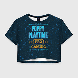 Футболка 3D укороченная женская Игра Poppy Playtime: pro gaming, цвет: 3D-принт