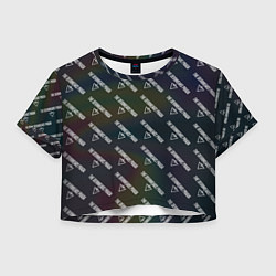 Футболка 3D укороченная женская The Devil wears prada pattern, цвет: 3D-принт
