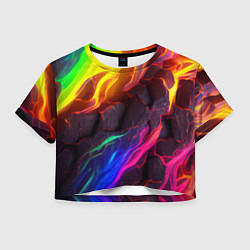 Женский топ Neon rainbow lava