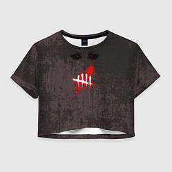 Футболка 3D укороченная женская Черные глаза, цвет: 3D-принт