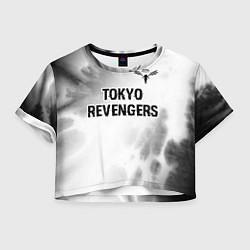 Футболка 3D укороченная женская Tokyo Revengers glitch на светлом фоне: символ све, цвет: 3D-принт