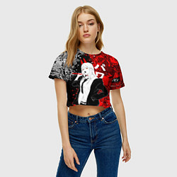 Футболка 3D укороченная женская Пауэр и драконы, цвет: 3D-принт — фото 2