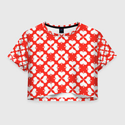 Женский топ Четырехлистный клевер красный