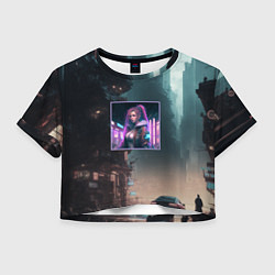 Женский топ Sci-fi girl and cyberpunk vibes