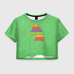 Женский топ Поп ит единорог на траве