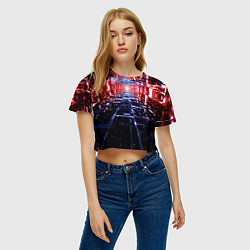 Футболка 3D укороченная женская Лабиринт в Свет, цвет: 3D-принт — фото 2