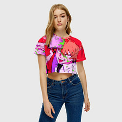 Футболка 3D укороченная женская КРОВАВАЯ ПИЛА, цвет: 3D-принт — фото 2