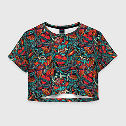 Женский топ Ирезуми Японские маски