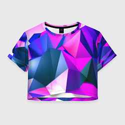 Женский топ Neon blue polygons