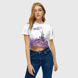 Футболка 3D укороченная женская Я на 98 процентов ангел, цвет: 3D-принт — фото 2