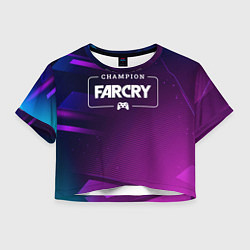 Футболка 3D укороченная женская Far Cry gaming champion: рамка с лого и джойстиком, цвет: 3D-принт