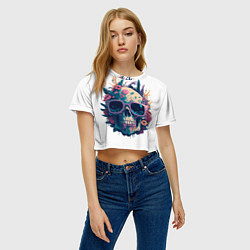 Футболка 3D укороченная женская Загар до утра, цвет: 3D-принт — фото 2