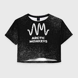 Женский топ Arctic Monkeys с потертостями на темном фоне
