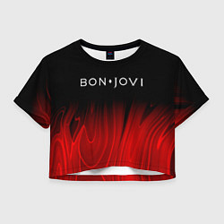 Женский топ Bon Jovi red plasma