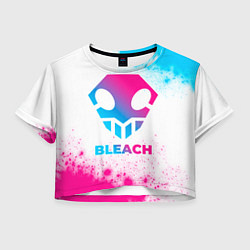 Футболка 3D укороченная женская Bleach neon gradient style, цвет: 3D-принт