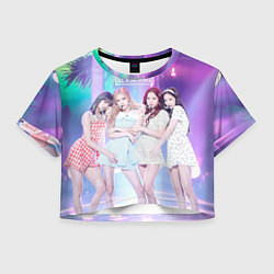 Футболка 3D укороченная женская Blackpink girl style, цвет: 3D-принт