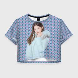 Футболка 3D укороченная женская Blackpink Jennie Kim Blackpink winter style, цвет: 3D-принт