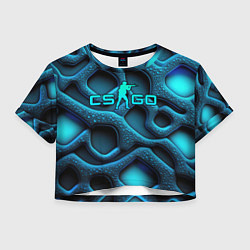 Женский топ CS GO blue neon logo